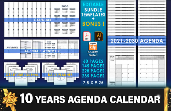 Download 10 Years KDP Interiors Template Bundle - Interiors template Collection
