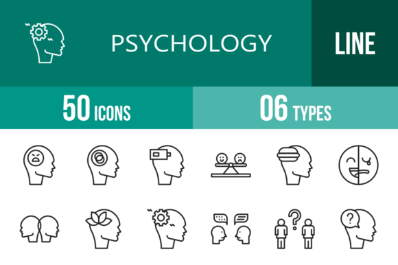 Download 50 Psychology Line Icons - Psychology Collection
