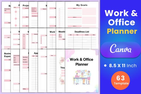 Download Work &amp; Office Planner Canva Interior - Office planner Collection