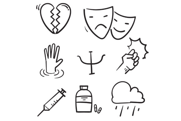 Download Doodle Set of Psychology Related - Premium Resources