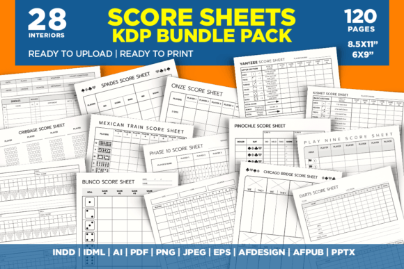 Download Score Sheets KDP Bundle Pack - Kdp bundle pack Collection